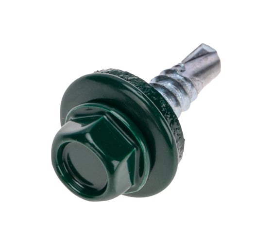 Кровельный саморез KRANZ 4,8x19 мм, окрашенный RAL 6005, 250 шт. 1204-4819-3