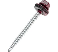 Кровельный саморез KRANZ 4,8x50мм, окрашенный RAL 3005, 150 шт. 1203-4850-3