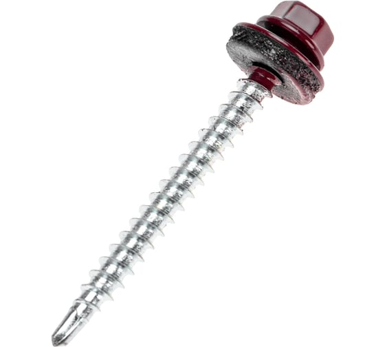 Кровельный саморез KRANZ 4,8x50мм, окрашенный RAL 3005, 150 шт. 1203-4850-3