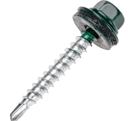 Кровельный саморез KRANZ 4,8x35мм, окрашенный RAL 6005, 250 шт. 1204-4835-3