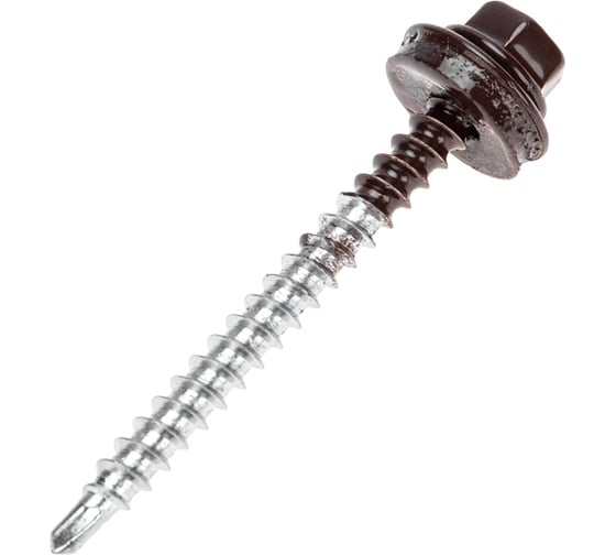 Кровельный саморез KRANZ 4,8x50мм, окрашенный RAL 8017, 150 шт. 1202-4850-3 1