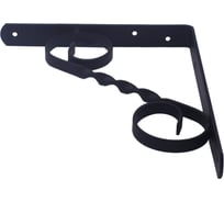 Кронштейн фигурный Дверной Страж 250x200 мод.3 чёрный ДС74393