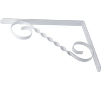 Кронштейн фигурный Дверной Страж 350x250 мод.3 белый ДС74415