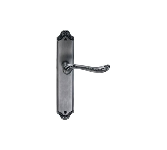 Дверная ручка на длинной накладке GENESIS ACANTO BL. SILVER PS 940000000425