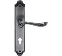 Дверная ручка на длинной накладке GENESIS ACANTO BL. SILVER CL 940000000424