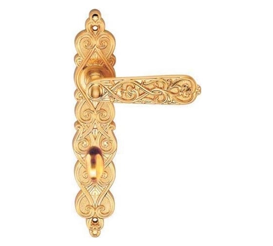 Дверная ручка на длинной накладке GENESIS ARABESCO S. GOLD OL 940000000393