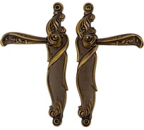 Дверная ручка на длинной накладке GENESIS RIZO ANT. COFFEE PS 940000000410