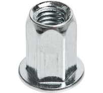 Заклепка-гайка ЦКИ М4х11 мм, плоская, шестигранная, СТ. Ц, под пакет 0.5-2.0 мм, 50 шт. 7755307 33671425