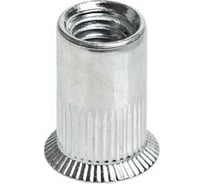 Заклепка-гайка ЦКИ М4x12 мм, потайная, рифленая, СТ. Ц, под пакет 1.5-3.0 мм, 100 шт. 7753507