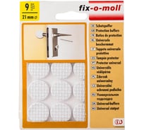 Универсальный самоклеящийся смягчитель удара Стройбат fix-o-moll 21 мм, белый, 9 шт. 246880