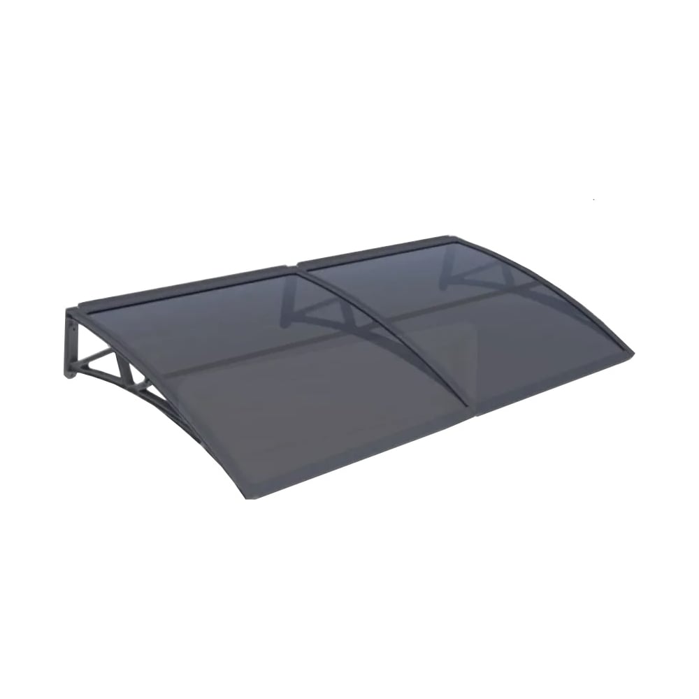 Защитный козырек (навес) ВПМ усиленный профиль, двойной, серый, ПК ...