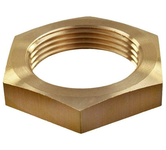 Гайка трубная ЦКИ DIN 431, 1 1/2", низкая, латунь, sw60, 1 шт. 83803