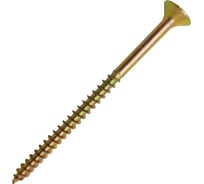 Саморез универсальный потайной ЦКИ 5x80, желтый цинк, pz 2, 100 шт. 83742