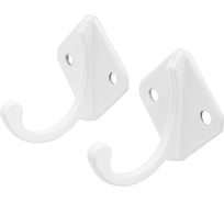 Крючок-вешалка Стандарт 1011 WW матовый белый, европакет, 2 шт. 15800