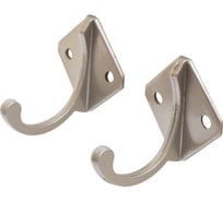 Крючок-вешалка Стандарт 1011 SN мат. никель, европакет, 2 шт. 15799
