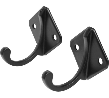 Крючок-вешалка Стандарт 1011 BL матовый черный, европакет, 2 шт. 15796