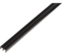 Профиль направляющего рельса GAH ALBERTS верх, ПВХ, черный, 6.5х1000 мм 485139