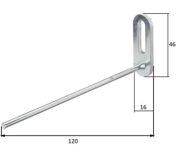 Крючок ALBERTS оцинкованный, 4х120 мм 805630