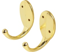 Крючок-вешалка Стандарт 1089 GP золото, европакет, 2 шт. 15791