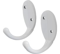 Крючок-вешалка Стандарт 1089 WW матовый белый, европакет, 2 шт. 15793