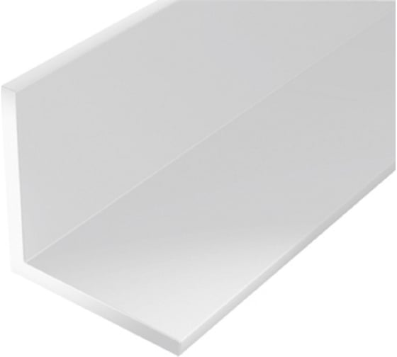 Уголок ALBERTS ПВХ, белый, 10x10x1х1000 усиленный 479206