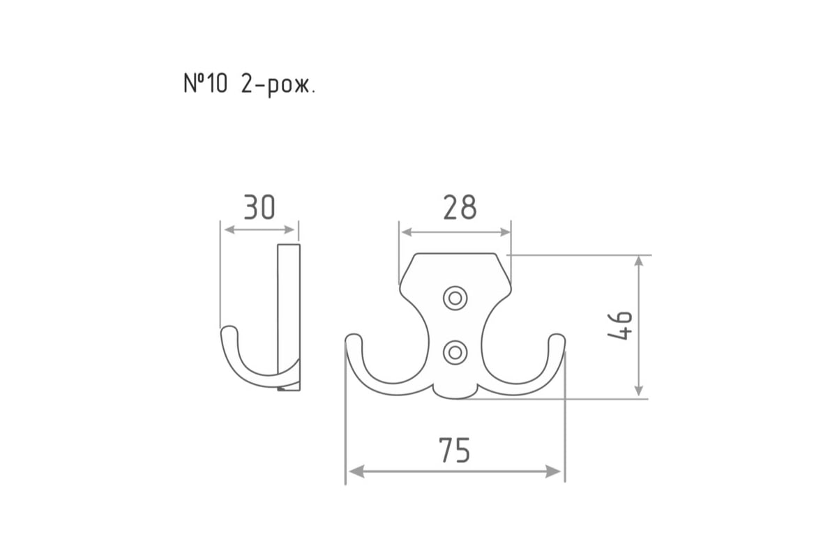 Крючок вешалка размеры