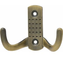 Крючок-вешалка НОРА-М №11 2-х рож. ст.бронза 14324