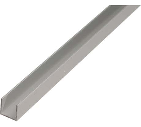 U-образный профиль ALBERTS алюминий, серебристый, 10x15x10x1.5х2000 мм 474843
