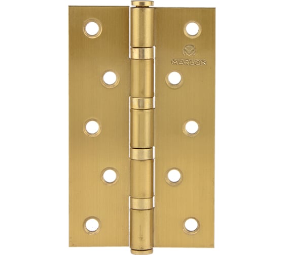 Петля дверная Marlok 125x75x2,5 SB, золото матовое, 2 шт 002909