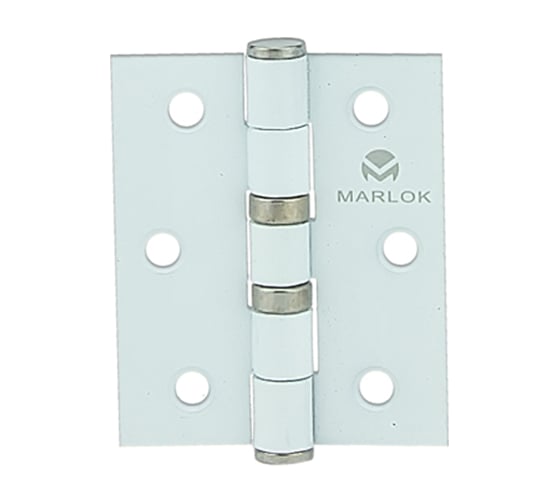 Петля дверная Marlok 75x62x2,5 WW, белый, 2 шт 005613
