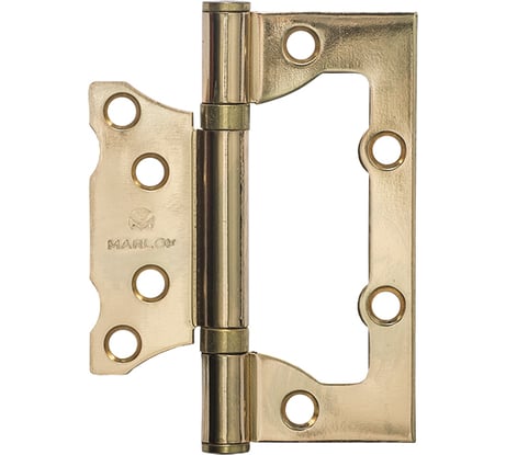 Петля дверная без врезки Marlok 100x75x2,0 PB, золото, 2 шт 013515