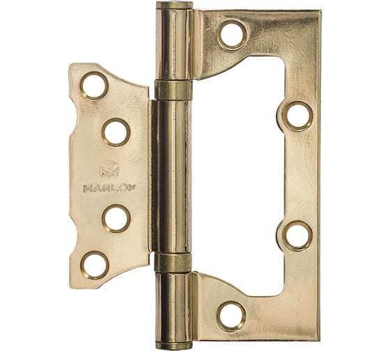 Петля дверная без врезки Marlok 100x75x2,0 PB, золото, 2 шт 013515 1