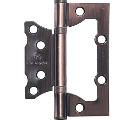 Петля дверная без врезки Marlok 100x75x2,0 AC, медь, 2 шт 013517