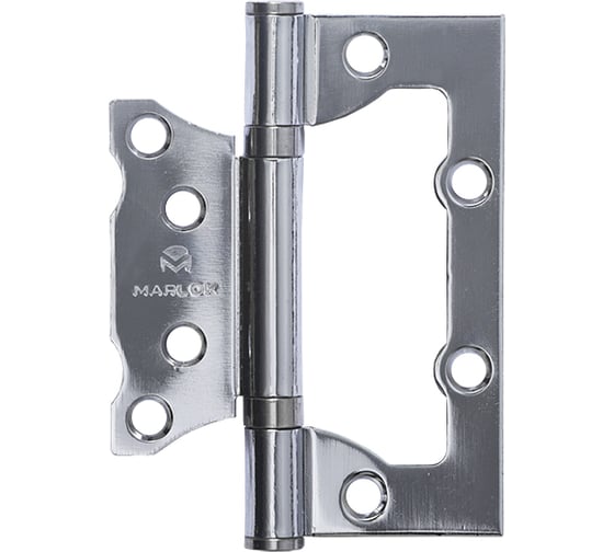 Петля дверная без врезки Marlok 100x75x2,0 CP, хром,  2 шт 013519 1