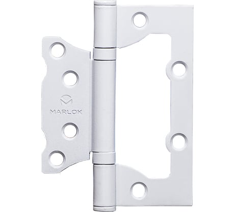 Петля дверная без врезки Marlok 100x75x2,0 WW, белый, 2 шт 013513