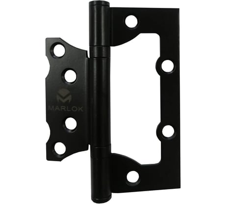 Петля дверная без врезки Marlok 100x75x2,0 BL, черный, 2 шт 035841