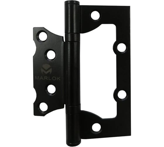 Петля дверная без врезки Marlok 100x75x2,0 BL, черный, 2 шт 035841