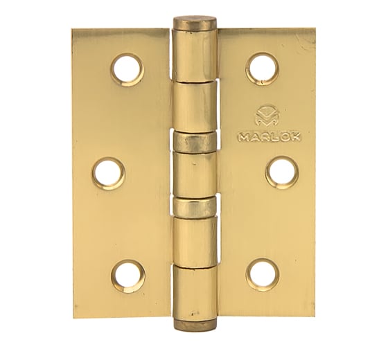 Петля дверная Marlok 75x62x2,5 SB, золото матовое, 2 шт 005704 1