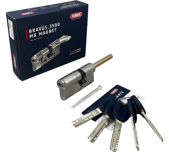 Механизм цилиндровый ABUS BRAVUS 3500 MAGNET 120(90x30), ключ/шток, MX PROCAP PRO NI (5 key) 11003706