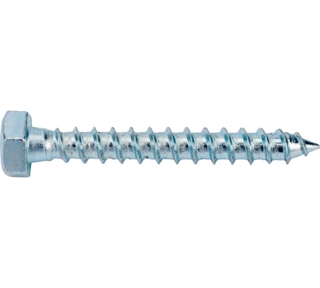 Сантехнический болт Стройбат DIN 571, 8x60 мм, белый цинк, 25 шт. 008971