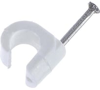 Скоба для электрокабеля Стройбат 14 мм, круглая, 30 шт 062921