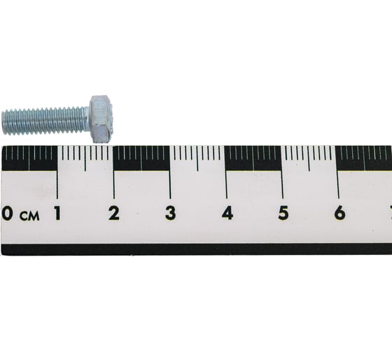 Болт Стройбат DIN 933, М5x16, белый цинк, 100 шт. 005541