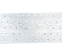 Перфорированная пластина Стройбат ПС 100х200х2,0 мм белый цинк 1 шт 267710