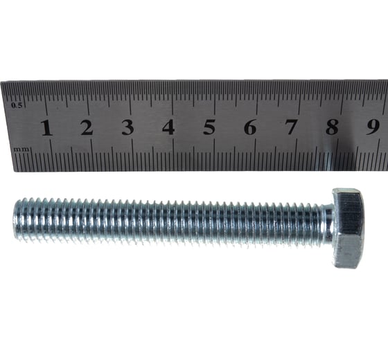 Болт Стройбат DIN 933 М12x80 белый цинк 2 шт 306300