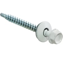 Саморезы кровельные с буром Стройбат 4,8x50 белый 10 шт 352850