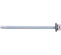 Кровельные саморезы с буром Стройбат 6,3x102 белый цинк 2 шт 305770