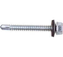 Кровельные саморезы с буром Стройбат 6,3x51 белый цинк 150 шт 304500