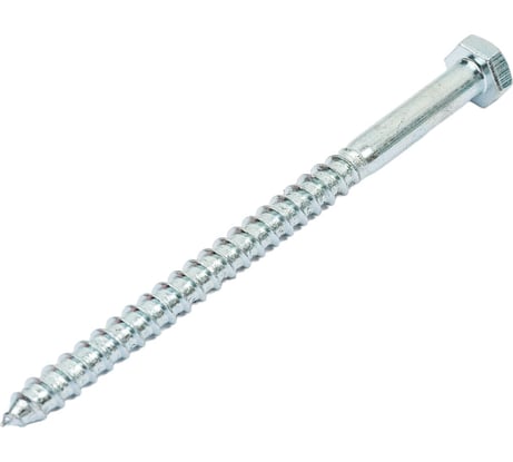 Сантехнический болт Стройбат DIN 571 8x120 белый цинк 20 шт 007341