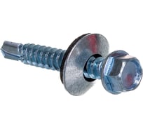 Кровельные саморезы Стройбат с буром 5,5x38 белый цинк 50 шт 222951