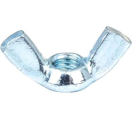 Барашковая гайка Стройбат DIN315 М 6 белый цинк 100 шт 307610